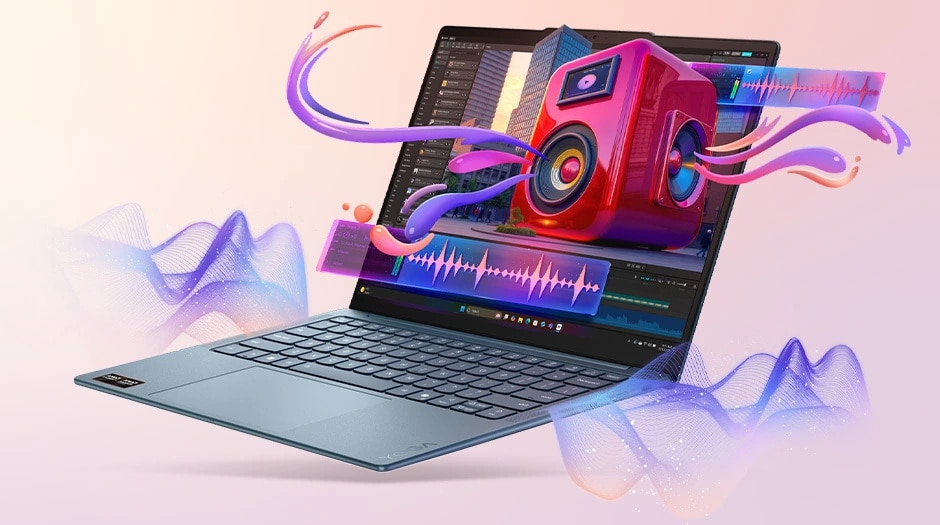 左右分離配置で臨場感のあるスピーカー