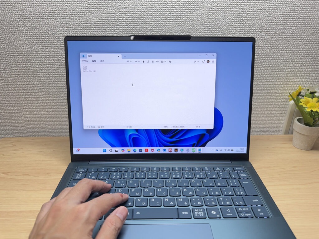 しっとりした触り心地で打ちやすいキートップ