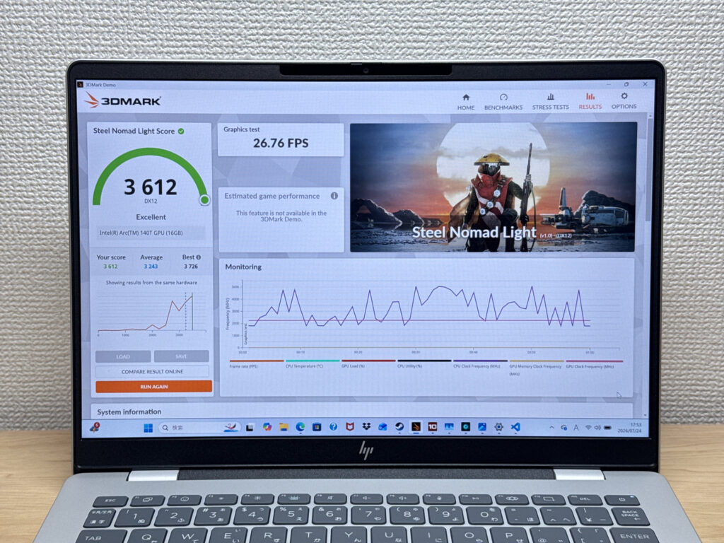3DMark-Ergebnisbildschirm