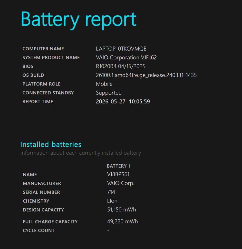 vaiof16-batteryreport_result.jpg