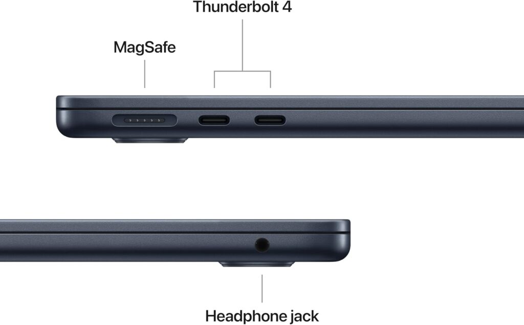 Two Thunderbolt 4 ports on the left