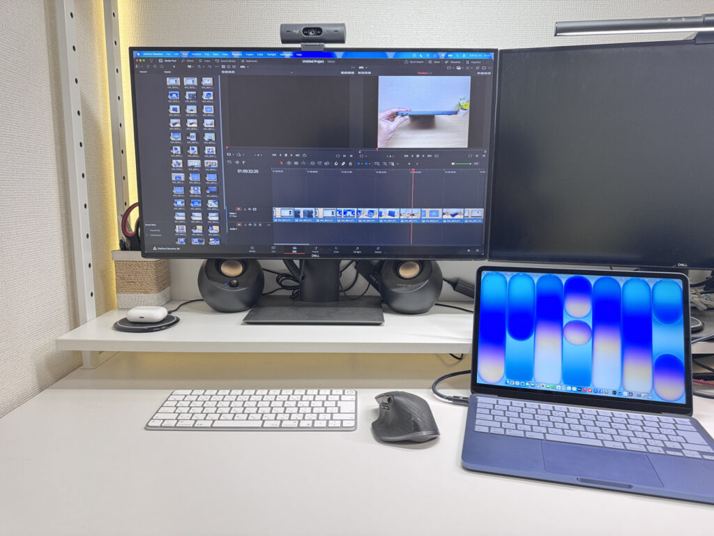 Pair with an external monitor for a solid desktop replacement setup