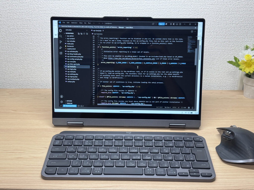 Mode écran avec clavier et souris externes