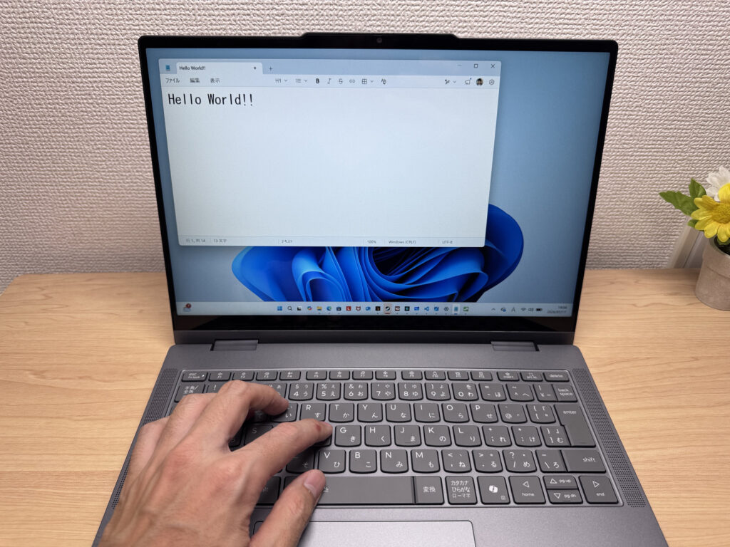 Frappe au clavier