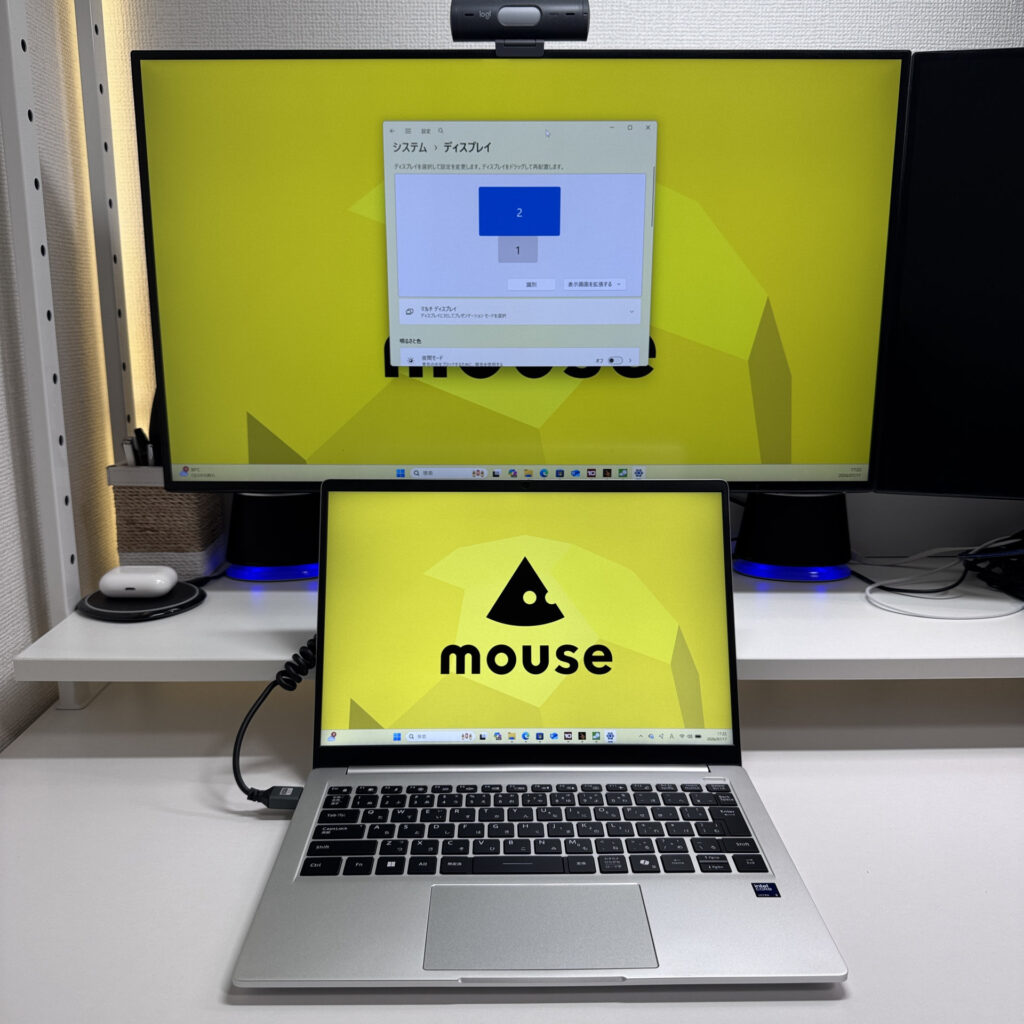 HDMIで外部モニターに出力