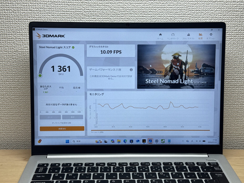 3DMarkのスコア画面