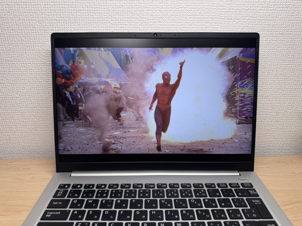 映画再生時の画面