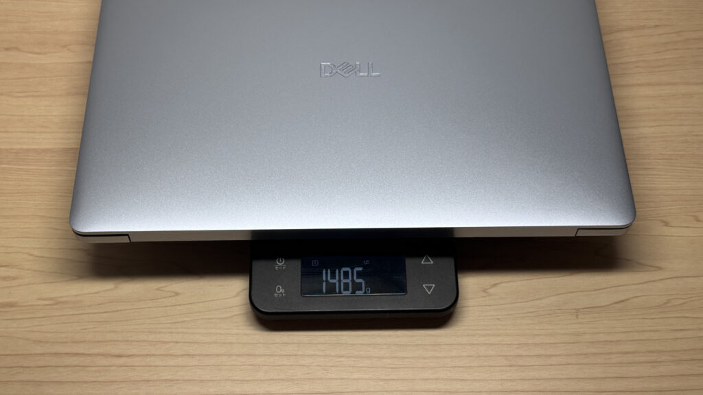 実測1485gの本体重量