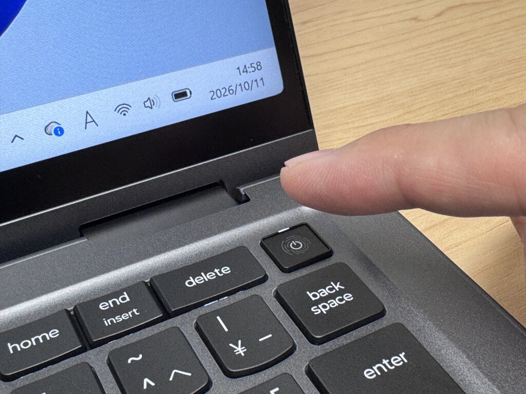 Fingerprint reader in the power button