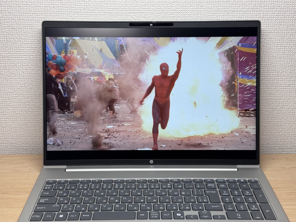 動画を再生している様子