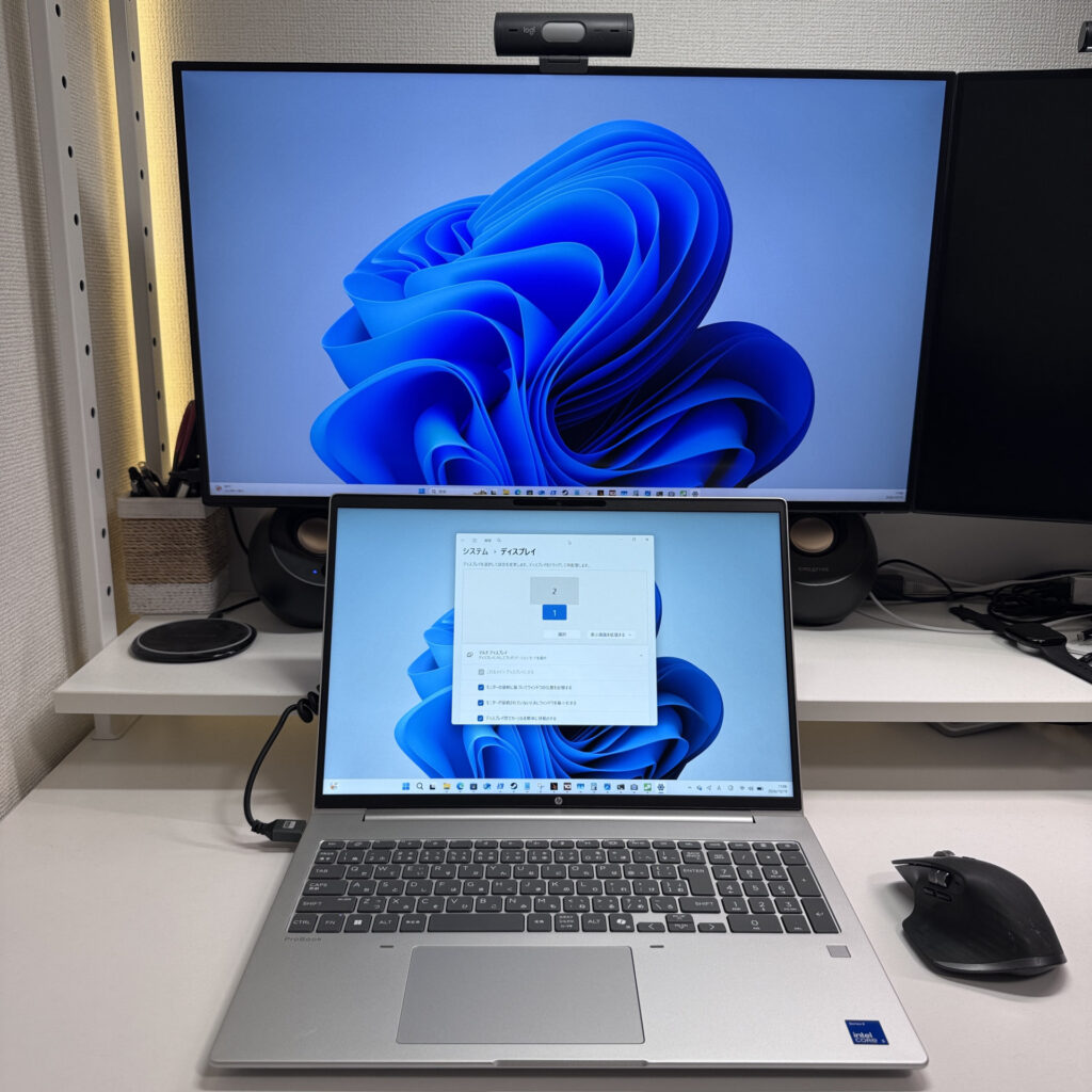 HDMIで27インチ4Kモニターに出力